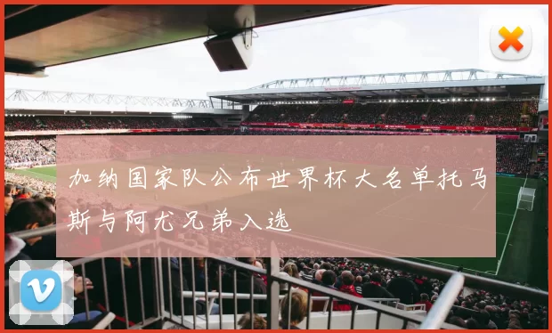 加纳国家队公布世界杯大名单托马斯与阿尤兄弟入选